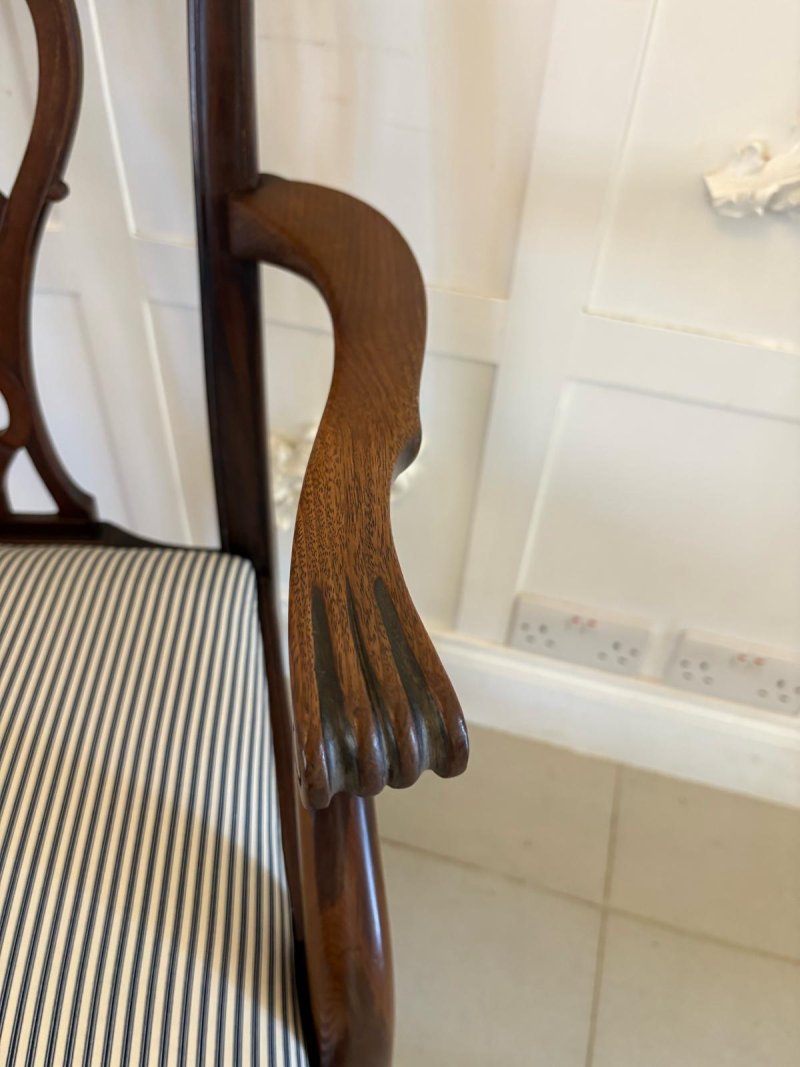 Set of 8 Antique Edwardian Quality Mahogany Dining Chairs - Image 19